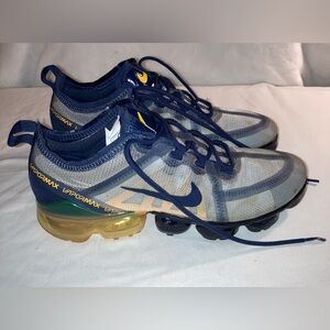 Nike Air VaporMax Navy and Yellow Sneakers Size 8